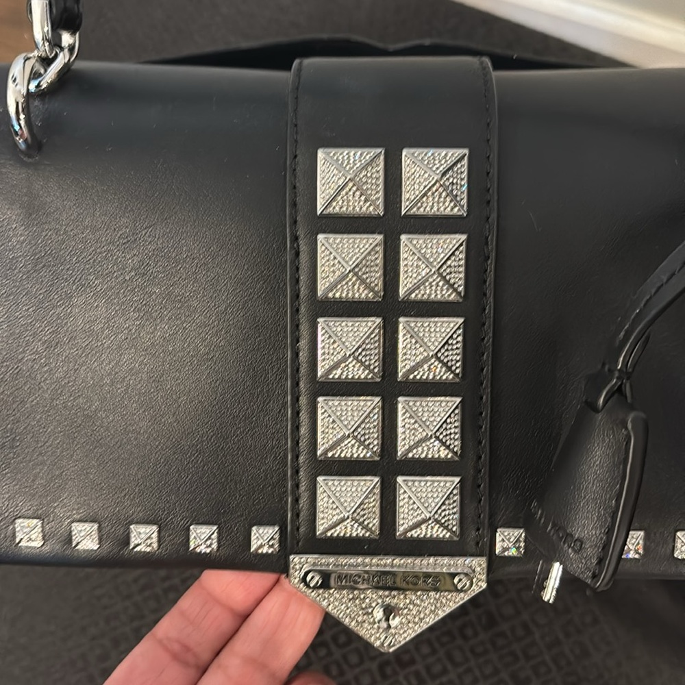 Michael Kors black studded satchel - Picture 6 of 6